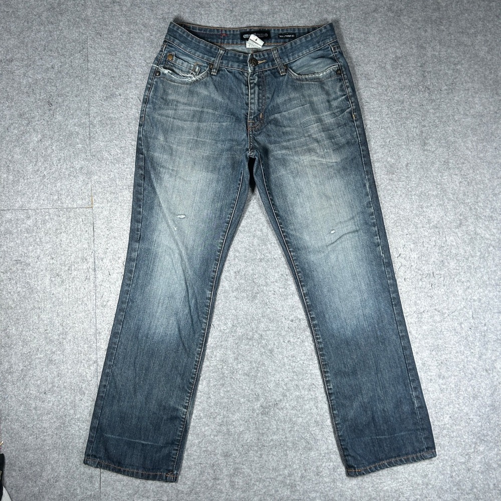 Ecko Unltd Denim Jeans Mens 32 Blue Slim Straight Fit Y2K Streetwear Skater